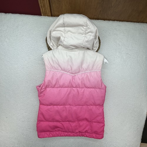 Roper Vest Womens Medium Pink Ombre Puffer Hooded Faux Fur Western Style - Picture 6 of 10