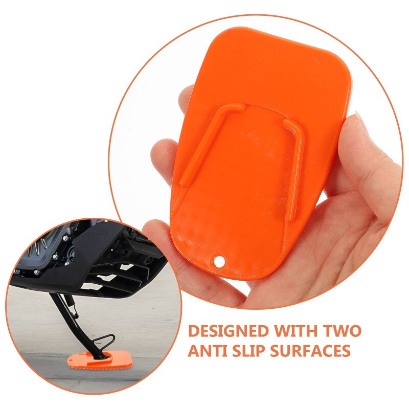 Orange Motorcycle Bike Side Stand Kickstand Pad Plate Puk Puc Puck