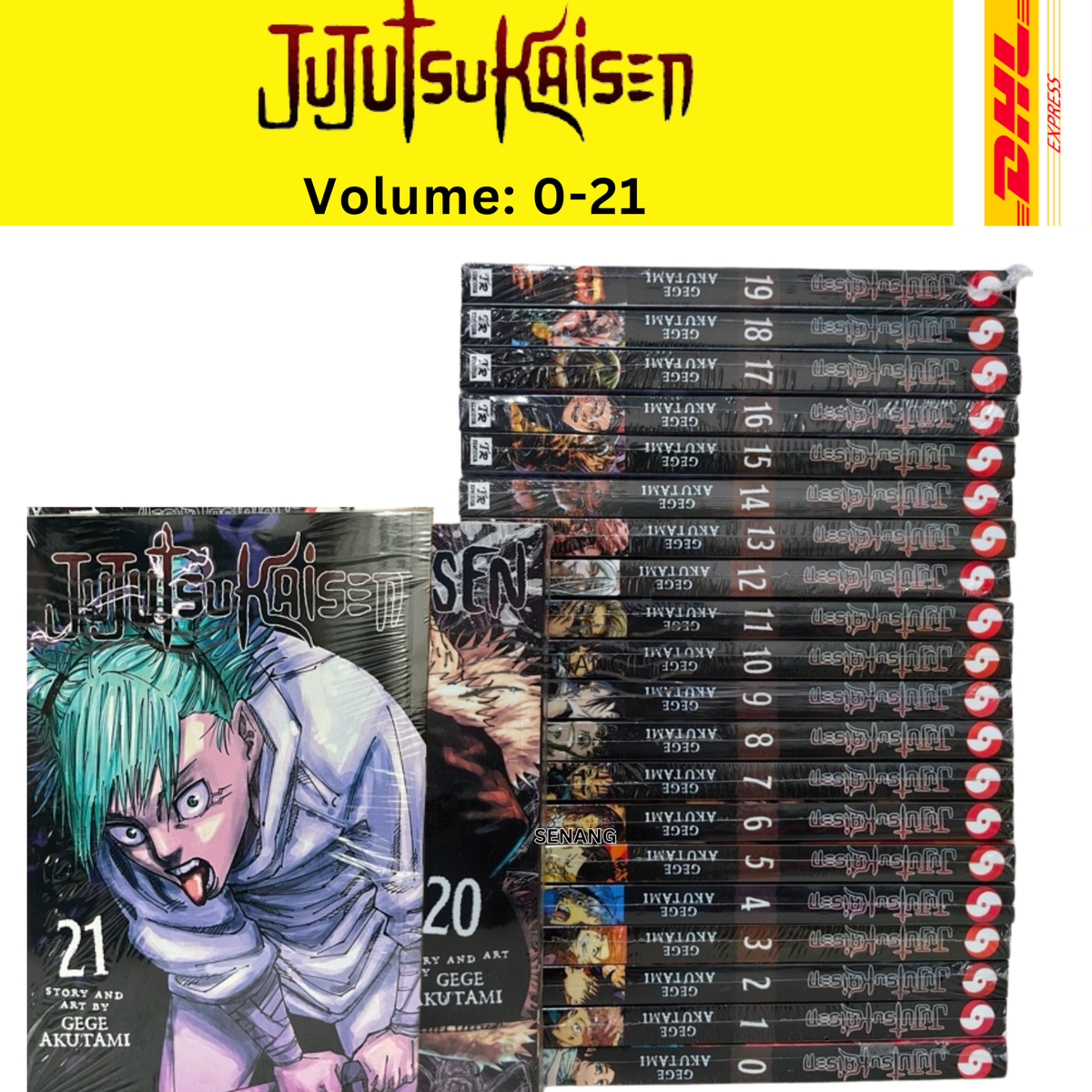 呪術廻戦　マンガ　英語版0-21巻 Jujutsu Kaisen Manga English Full Set Vol 0-21 Gege Akutami Comics