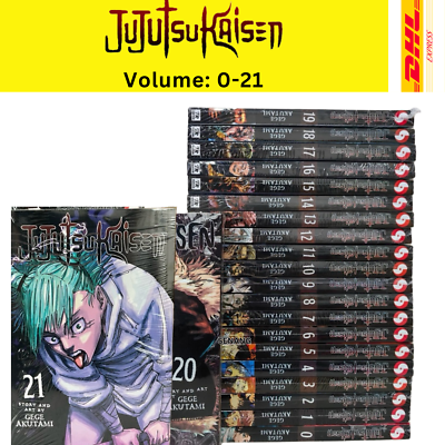 呪術廻戦　マンガ　英語版0-21巻 Jujutsu Kaisen Manga English Full Set Vol 0-21 Gege Akutami Comics