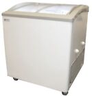 New 2 Basket Sliding Curved Glass Lid Top Ice Cream Freezer Excellence #9693