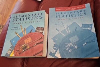 Elementary Statistics Hardcover Mario F. Triola W/ Student's Solutions Manual 