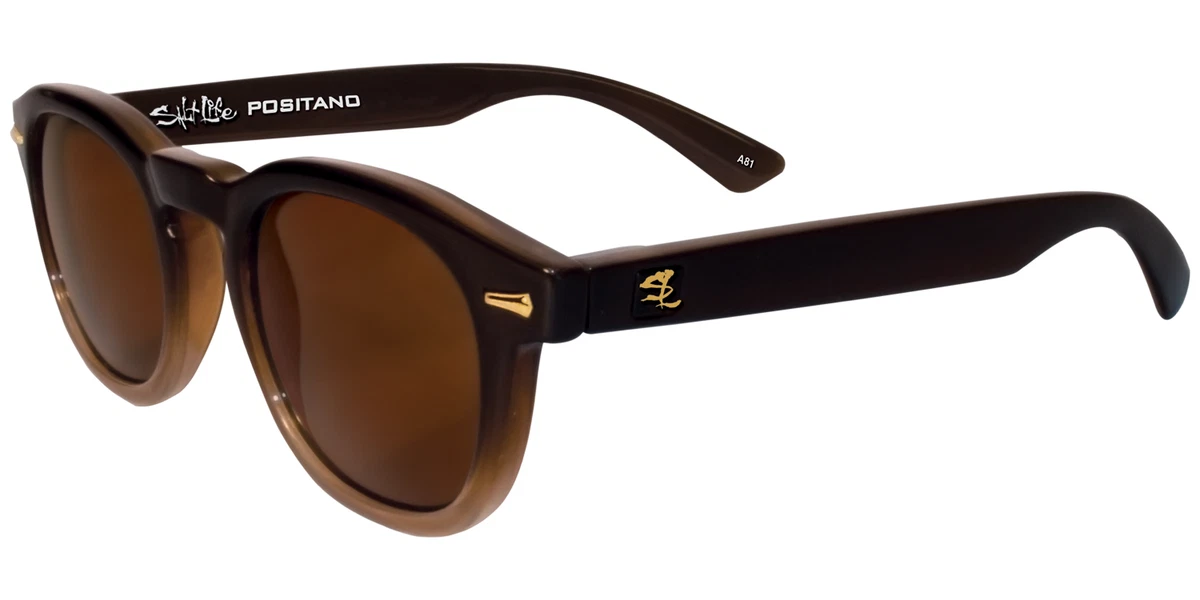 Salt Life Brown and Yellow Sunglasses Salt Optics Andy Sunglasses in Black – Cedar & Hyde Mercantile main image 4