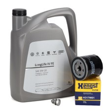 5L ORIGINAL 0W-20 Motoröl + HENGST Ölfilter für AUDI SEAT SKODA VW 1.0-1.5 TSI