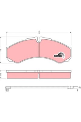 TRW GDB1609 Brake Pad Set, Disc Brake for Renault Renault Trucks