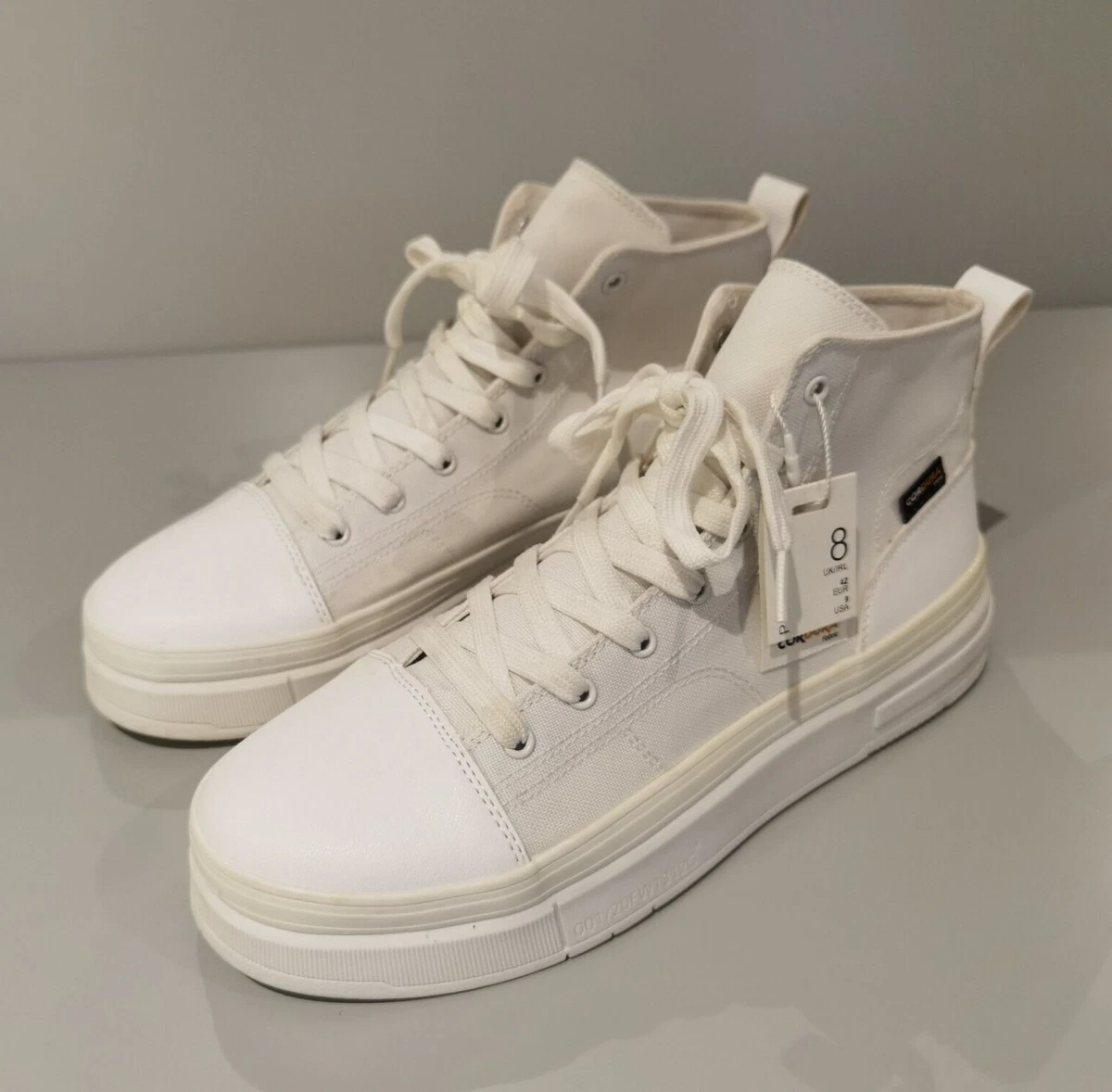 White platform shop trainers primark