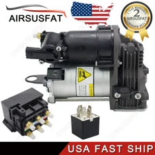 For Mercedes W221 S550 CL550 Air Suspension Compressor Pump & Valve Block &Relay
