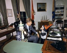 Halloween Visitors to the Oval Office President Kennedy and kids 8x10 Photo 46