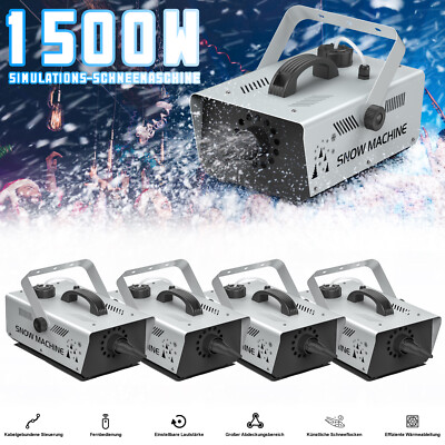 4stk 1500W Schneemaschine Schnee Maschine Snow Effekt Schaum Kanone Party Show
