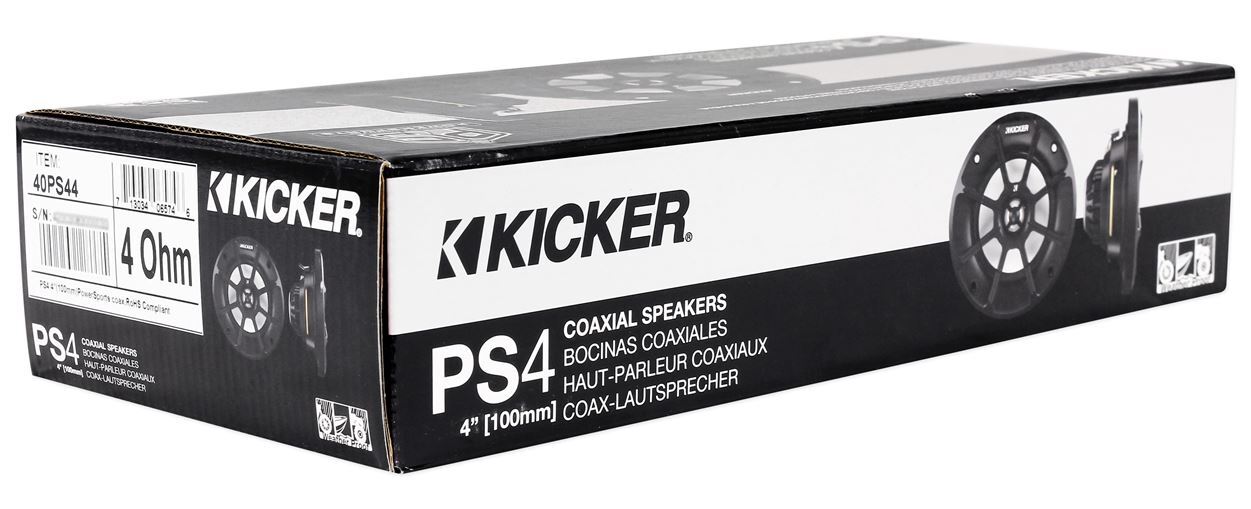 2 Колонки для мотоциклов Kicker 40PS44 мощностью 4 60 Вт ATVUTVRZRPolaris Морской провод