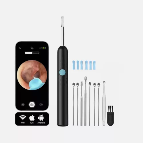 NEW LED Ear Wax Cleaner Ear Camera Otoscope with Light Cleaner Removal Kit Black - Picture 2 of 10