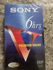 Sony T120VRH Premium Grade VHS Video Tape 1 Count New Sealed