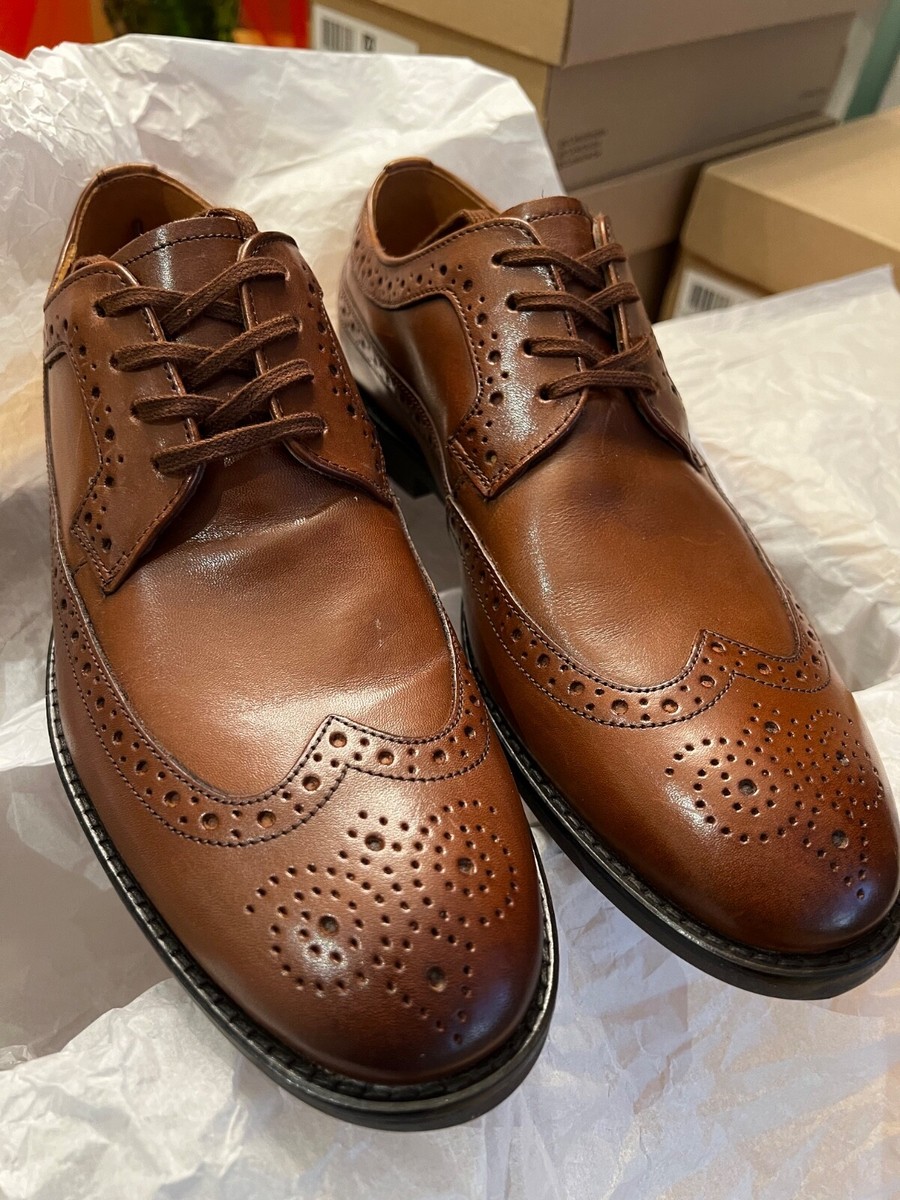 Clarks Ronnie Limit, British Tan Leather, Mens size 7.5 M, New in