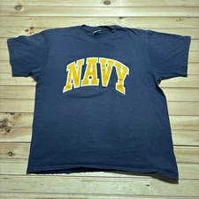 Vintage 90s United States Navy College Goats Single Stitch Shirt Size XL Lee