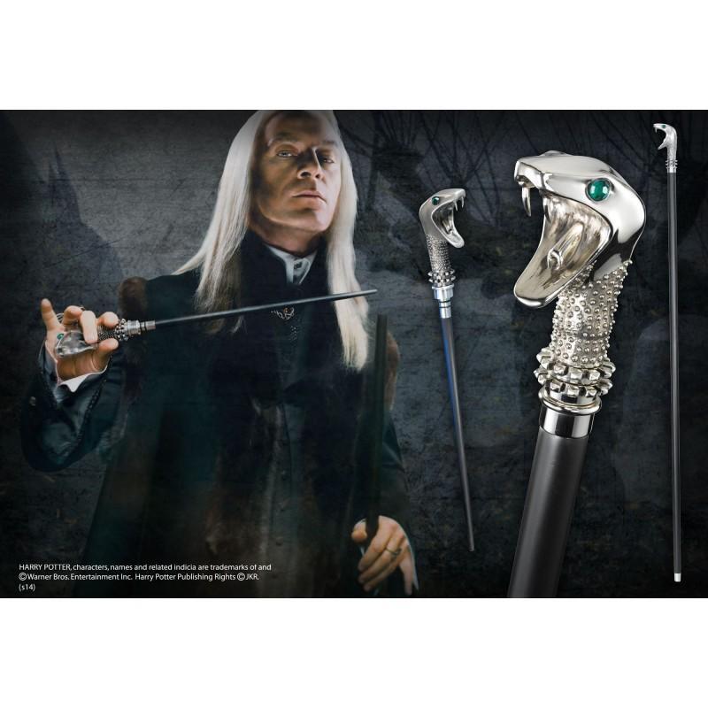 HARRY POTTER Lucius Malfoy Bastone da Passeggio + Bacchetta 1:1 NOBLE COLLECTION