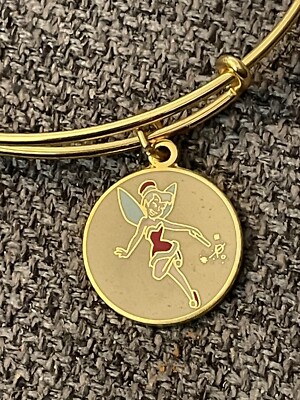 Disney Gold Tone Expandable Tinkerbell Christmas Santa Alex and
