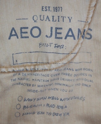 Pantalones de mezclilla American Eagle 2013 ajustados rectos marrón bronceado talla 28x30 (MSR 29x28) - Imagen 7 de 10
