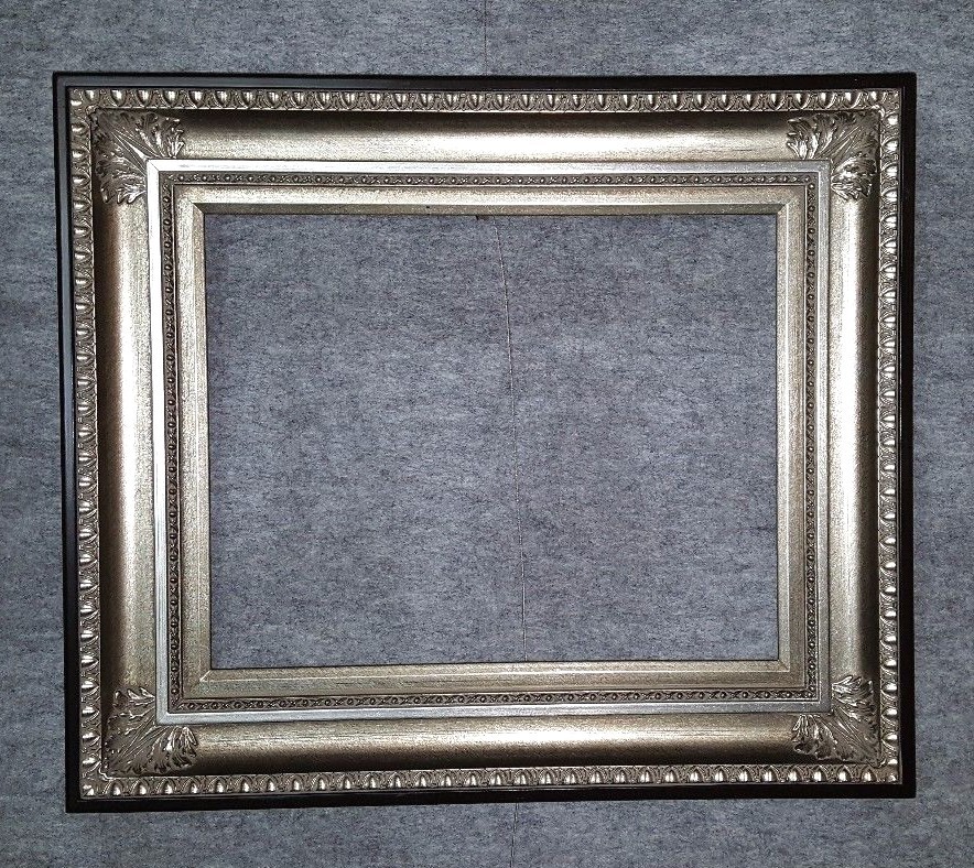 4.25" fancy Silver Leaf Ornate kinkade Oil Painting Wood Picture Frame 650S eBay