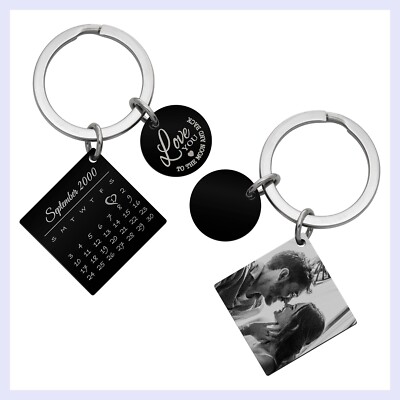 Square Custom Engraved Personalized Calendar Date Stainless Steel