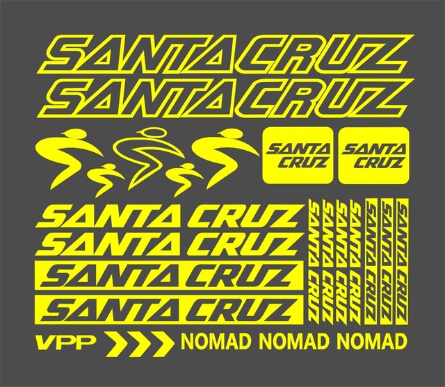 SANTA CRUZ NOMAD Vinyl Decal Stickers Sheet Bike Frame Cycle Cycling