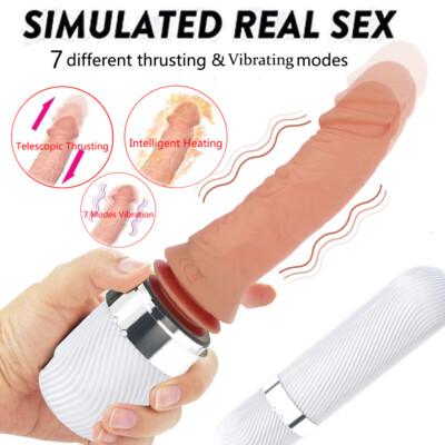 Thrusting Sex Machine Male Women Auto-Dildo Masturbator Vibrator Penis Sex  Toys | eBay