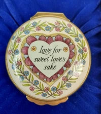 Halcyon Days Valentine's Day Love For Sweet Love's Sake Trinket Box 1989