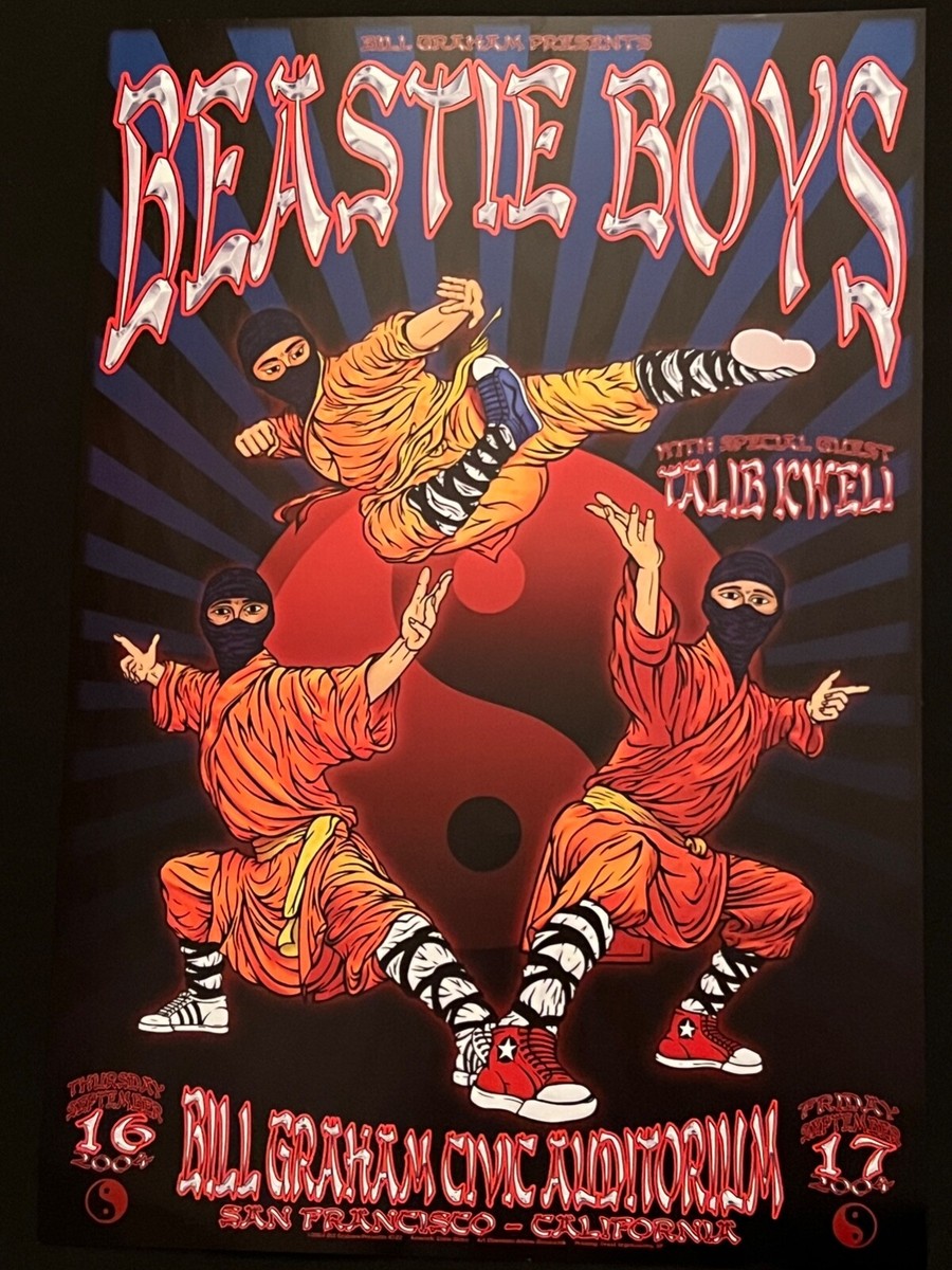 Original Beastie Boys Talib Kweli Concert Poster from 2004 Bill