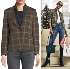Rag Bone Naomi Check Snap-Front Blazer size 8 worn once excellent condition