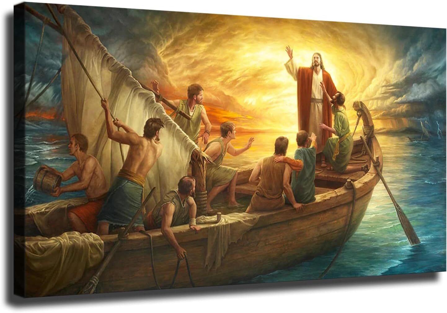 Jesus Christ Calming The Storms From Fear To Faith Poster Decorative Painting