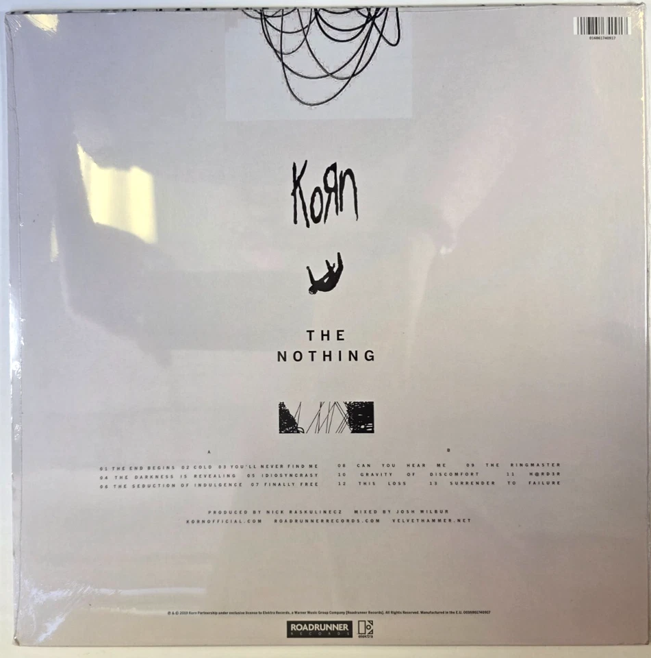 Korn The Nothing LP Album vinyl record 2019 white Nu Metal on Roadrunner - Image 2 of 4