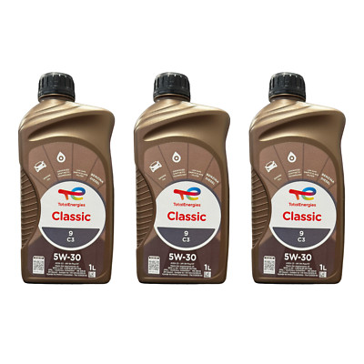 Total Classic 5W30 C3 Motoröl 3x 1 L (3 Liter) für BMW Fiat Opel Kia Mercedes
