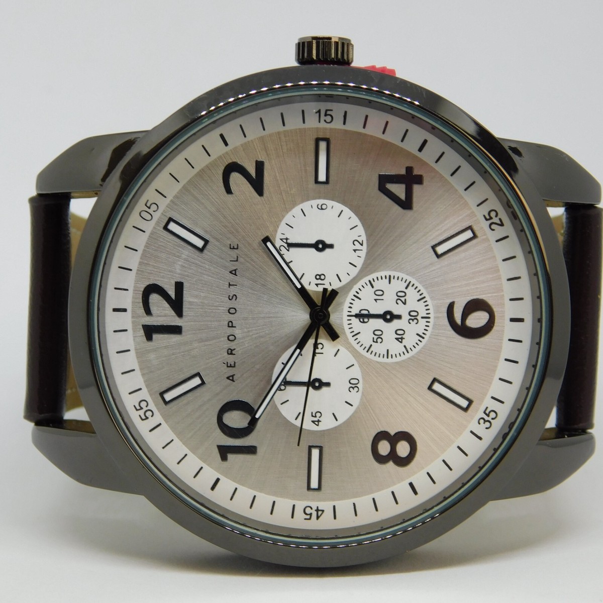 Aeropostale STDGCH3 Black Tone Case Quartz Analog Men's Watch New