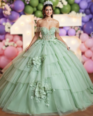 Ruffles Light Green Quinceanera Dresses Ball Gowns Birthday Sweet Prom 15 16 | eBay Ruffles Light Green Quinceanera Dresses Ball Gowns Birthday Sweet Prom 15 16 | eBay