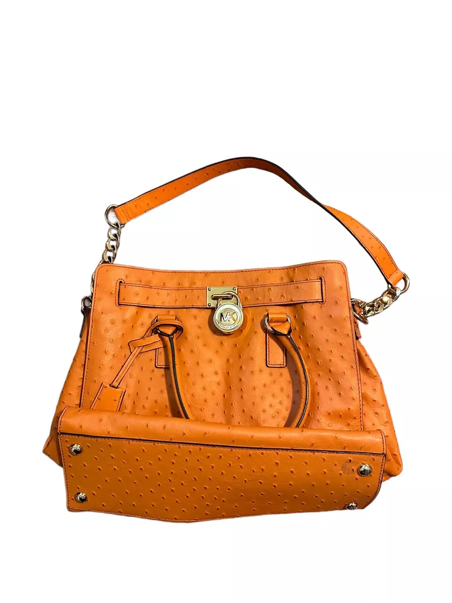 michael michael kors leather bag, burnt orange