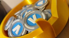 20 V BUCKS coins fortnight inspired ! gaming tokens party bag fillers 20 tokens