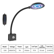 LED Aquarium Light Full Spectrum Suitable for 7.87In-23.62In Aquarium Light Fres