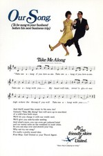 1967 United Airlines: Our Song Take Me Along Vintage Print Ad