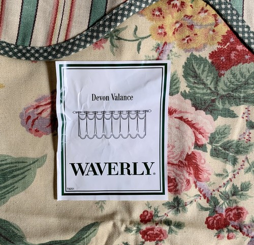 Cefas Waverly Two Corbata Top Devon forradas florales festoneadas nuevas sin etiquetas 78" algodón EE. UU. - Imagen 7 de 7