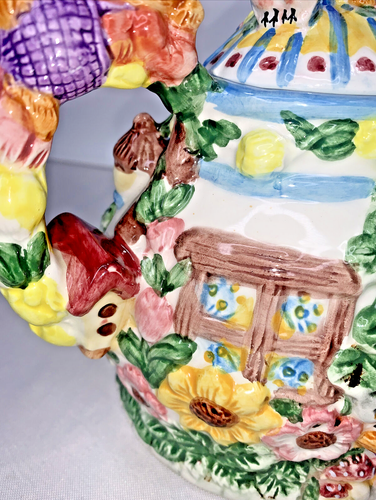 Easter Garden Party Teapot Bunny Rabbits Colorful Design 1999 Vintage TP302 - Picture 7 of 16
