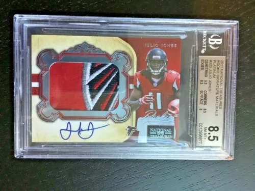 2011 Panini National Treasures JULIO JONES RPA Auto RC Platinum 5/5 BGS 8.5 POP3
