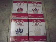 100PK Mini Christmas Party String Tree Light Set 24.50 ft Long White Wire