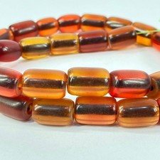 Ethiopian Resin Cherry Red and Orange Trade Beads