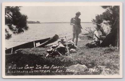 Ely Minnesota, A Canoe Camp in the Forest Wilderness Outfitters MN Postcard