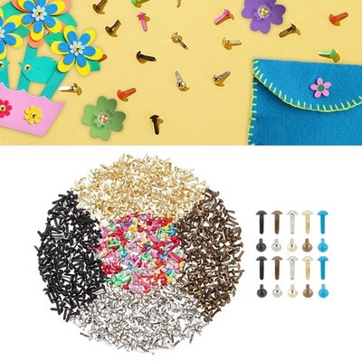 500 Stück Papierverschlüsse Scrapbooking Brads Metall Dekoration Handarbeit geteilt