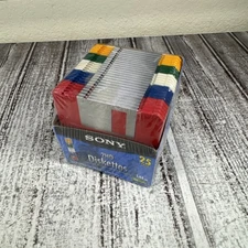 Sony 2HD 3.5” Diskettes 1.44MB 5 Colors 25 Pack IBM Formatted Micro Floppy New