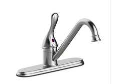 Seasons Kitchen Faucet Single Handle Stainless Steel 3 Hole Deck Mount Sink