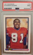 1991 Bowman Football #131 SHANNON SHARPE - HOF - PSA 9