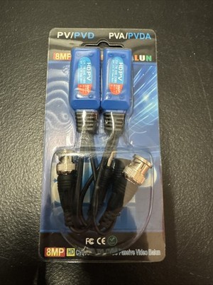 New 1 Set 8MP HD Video Balun PV/PVD PVA/PVDA CVI/AHD/TVI/CVBS TIA/EIA 568B RJ45