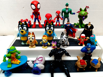Vintage Junk Drawer Collectibles Action Figures Spiderman Bluey Marvel Misc
