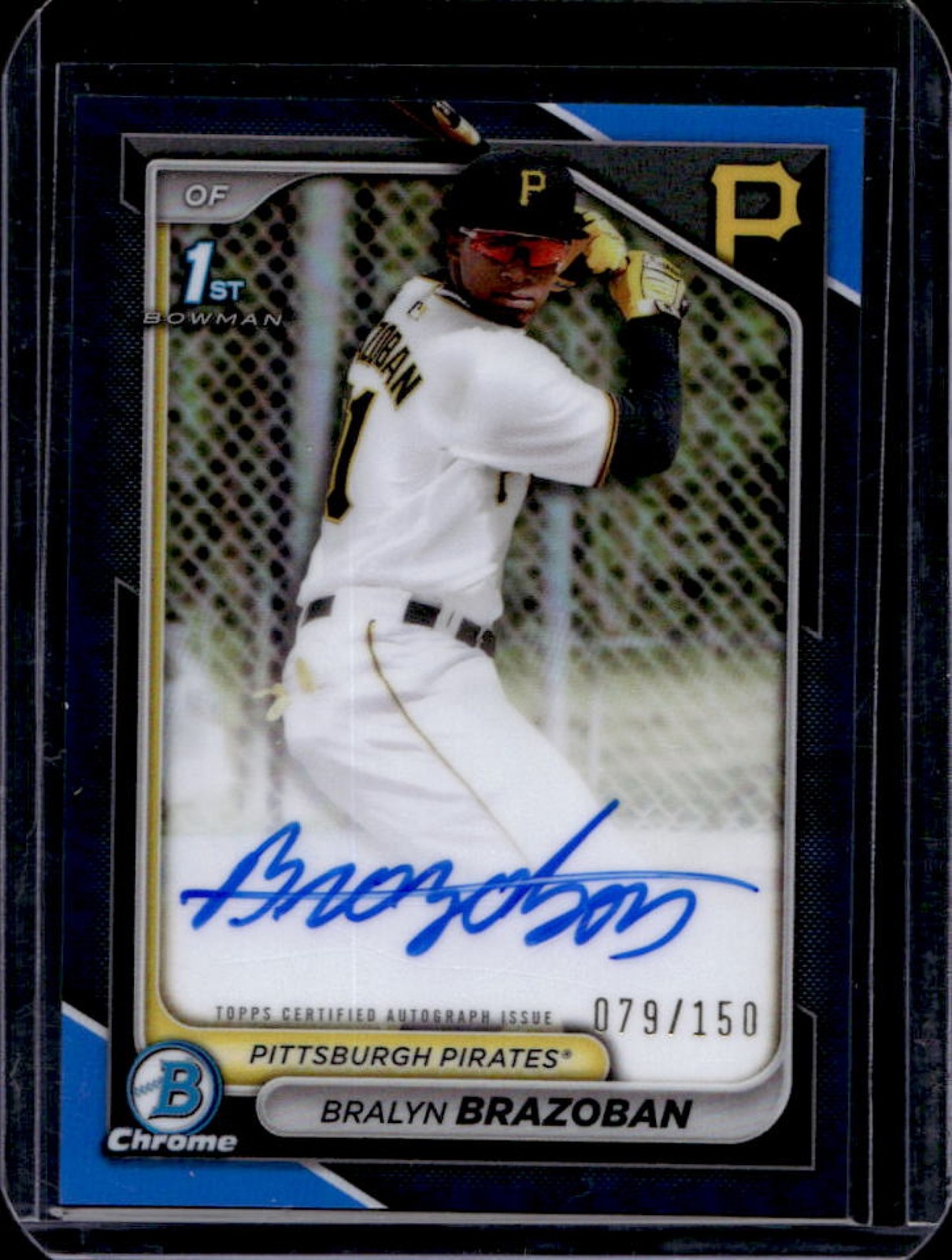 2024 Bowman Chrome Bralyn Brazoban Auto Blue Refractor 1st #79/150